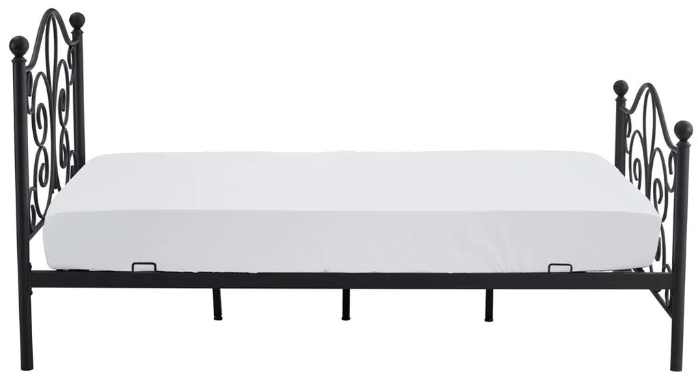 Kovová jednolôžková posteľ s roštom Panama 120 - čierna