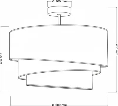 BRILAGI - Prisadený luster TRIO 3xE27/60W/230V pr. 60 cm hnedá/béžová/biela