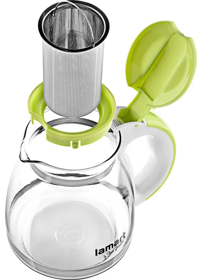 LAMART LT7028 kanvica 1,5L zelená VERRE, 1,5 l
