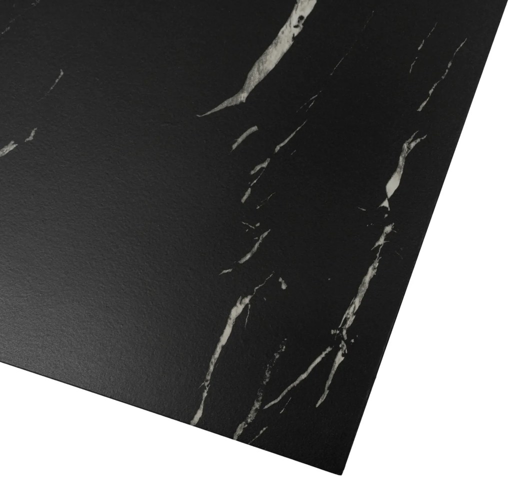 PROXIMA.store - Loftový set konferenčných stolíkov TEVET FARBA: biely mramor, FARBA NÔH: čierna