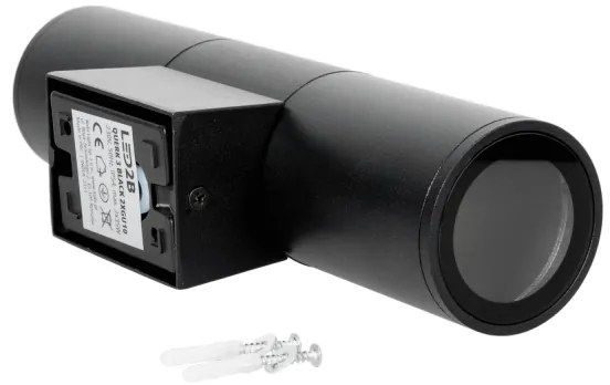 Vonkajšie nástenné svietidlo 2xGU10/35W/230V IP54 guľatý čierna