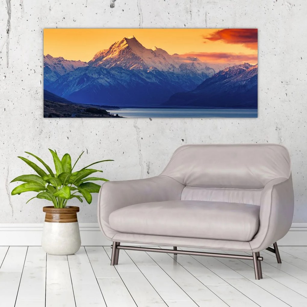 Obraz - Jazero Pukaki (120x50 cm)