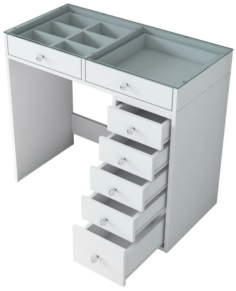 Kozmetický stolík Aurora White