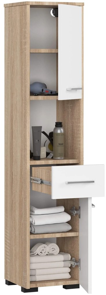 Kúpeľňová skrinka Fin II 30 cm sonoma/biela