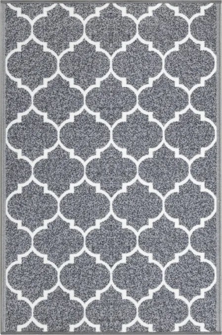 Protišmykový koberec / behúň CLOVER svetlosivý