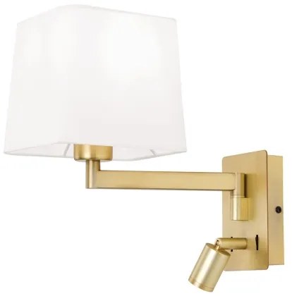 Orion WA 2-1469/1- LED Nástenná lampa CARLTON 1xE27/40W/230V + LED/3W biela/zlatá