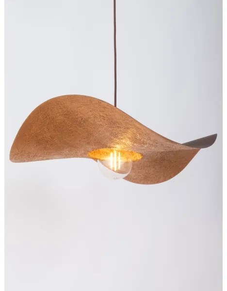 Luster na lanku KAPELLO 1xE27/60W/230V pr. 55 cm hnedá/medená
