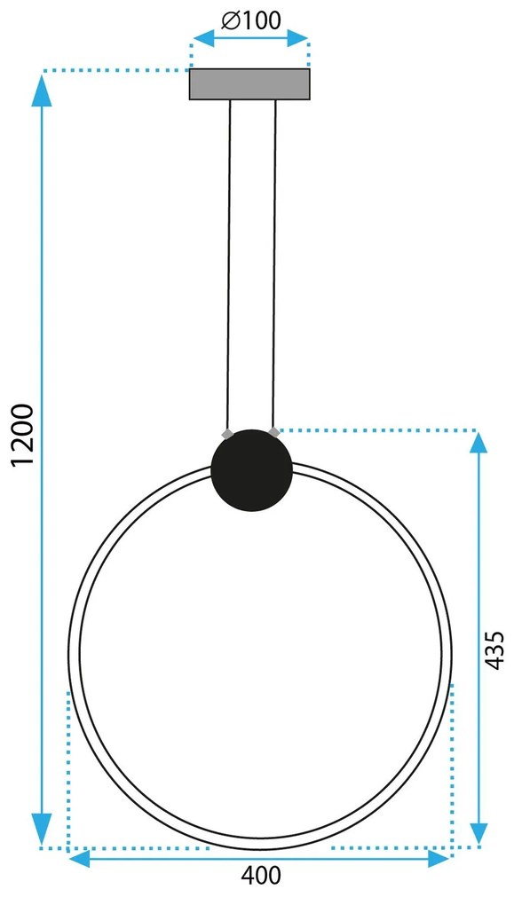 Toolight Toolight, LED stropné svietidlo 40cm 17W 4000K APP1396-CP, zlatá lesklá, OSW-00954