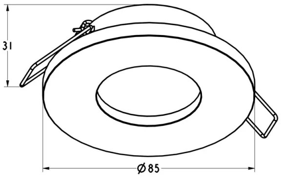 Zuma Line ARGU10-034 - Podhľadové svietidlo CHIPA DL 1xGU10/50W/230V IP54 čierna