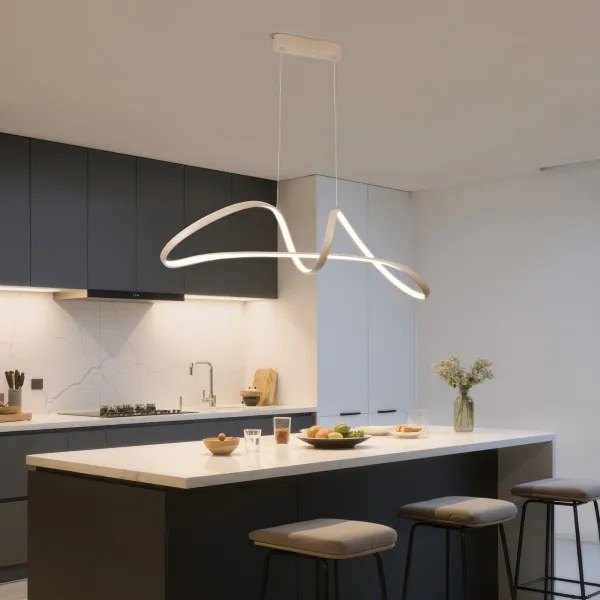 Brilagi-LED Stmievateľný luster na lanku TWISTER LED/60W/230V 3000-6000K béžová+DO