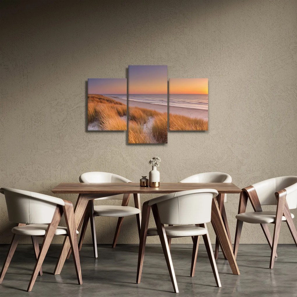 Obraz - Pláž pri západe slnka (90x60 cm)