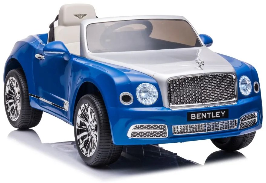 LEAN CARS Elektrická autíčko  Bentley Mulsanne - modré - lakované  - 2x45W- BATÉRIA - 12V7Ah - 2024