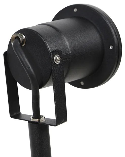 Bodové svetlo na kolík čierne nastaviteľné IP44 vrátane kábla a zástrčky - Basic