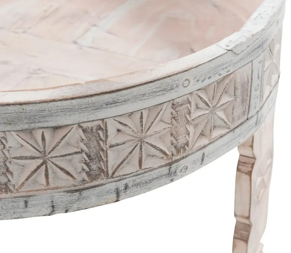 furniture-nabytek.cz - Sada 3 masívnych odkladacích stolíkov Chakki z mangového dreva, biela