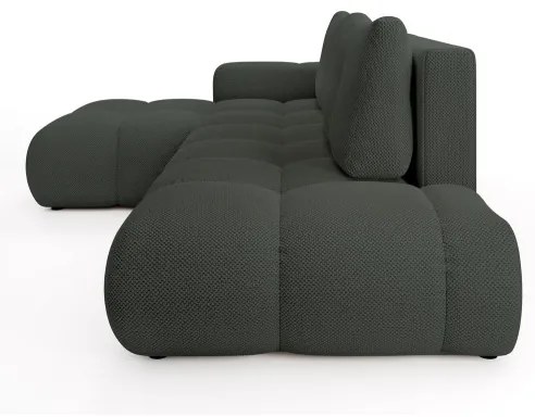 Rozkladacia rohová čalúnená sedacia súprava s úložným priestorom v tvare L ALMADA ľavá antracit