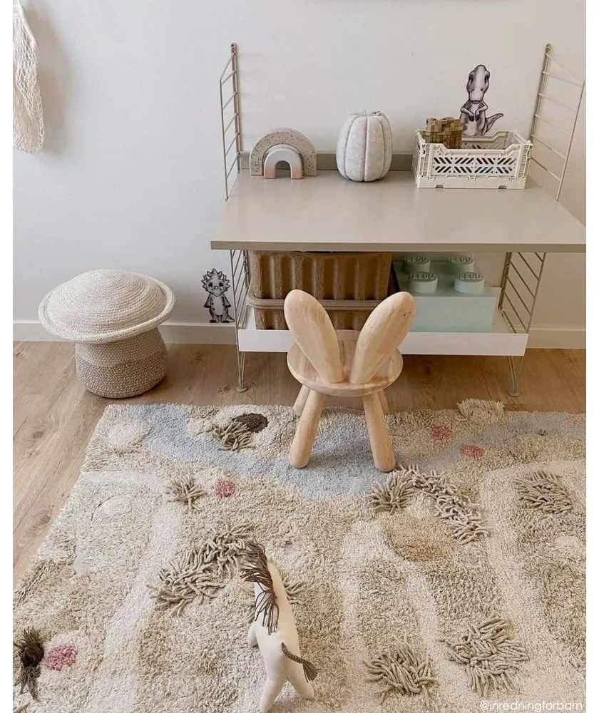 Béžový látkový detský kôš na hračky ø 33x38 cm Mama Mushroom – Lorena Canals