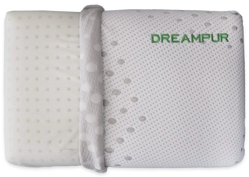 DREAMPUR Anatomický vankúš DREAMPUR® z latexovej peny Grey Dots MAXI 40x70 cm