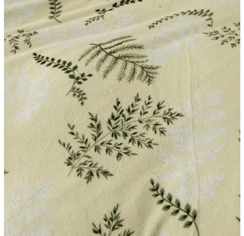 Obliečky mikroplyš LEAFY svetlozelené Rozmer obliečok: 2 ks 70 x 90 cm | 200 x 220 cm