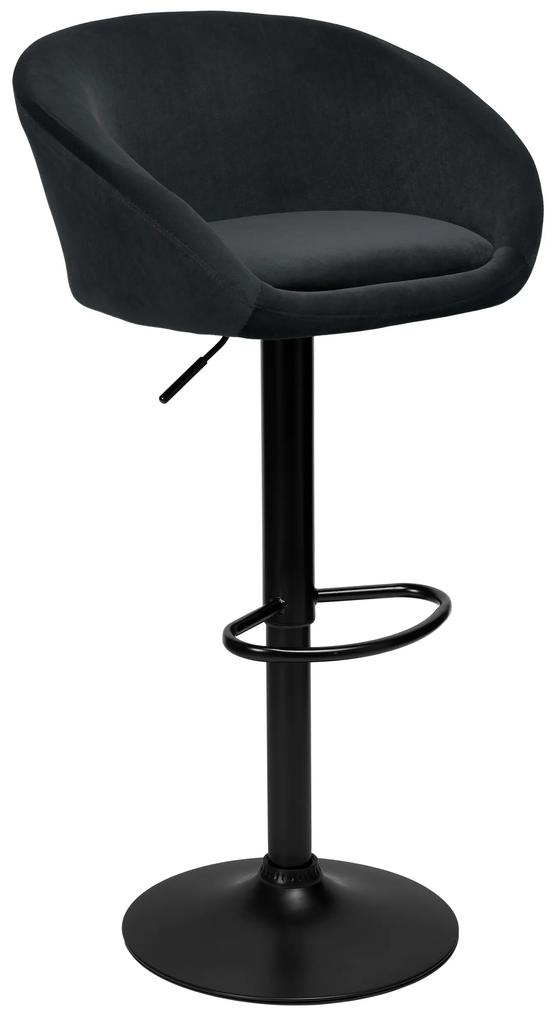 Barová stolička paterson black velvet čierna | jaks