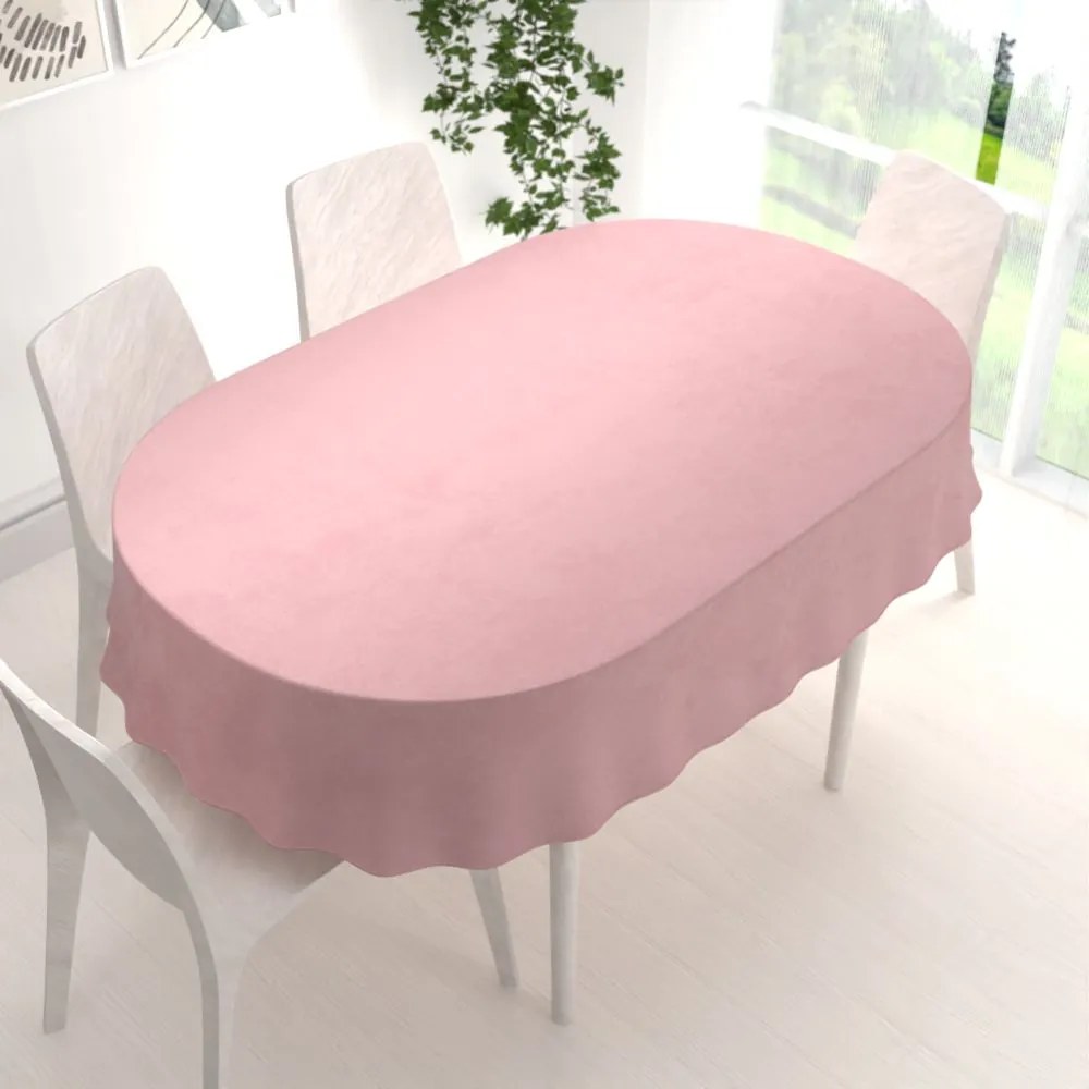 Biante Zamatový oválny obrus Velvet Prémium SVP-033 Staroružový 120x180 cm