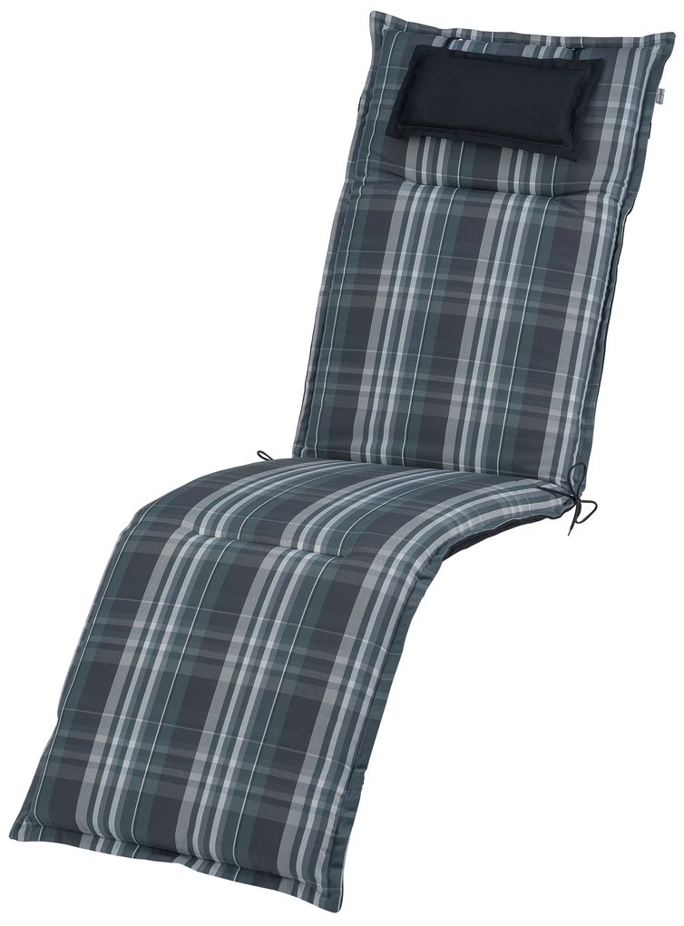 Livarno home Obojstranná podložka na kreslo Toronto, 167 x 50 x 7,5 cm (sivá) (100372220)