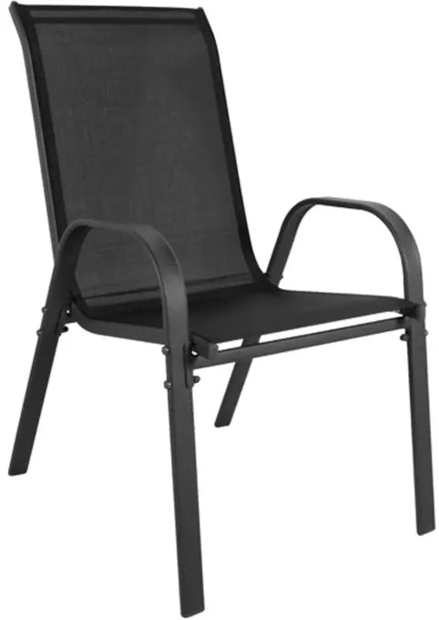 Set štyroch záhradných stoličiek SOFIA čierne (4 ks)