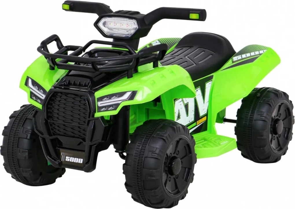 Ramiz Detská štvorkolka na batérie Storm zelená + motor 25W + MP3 USB + LED