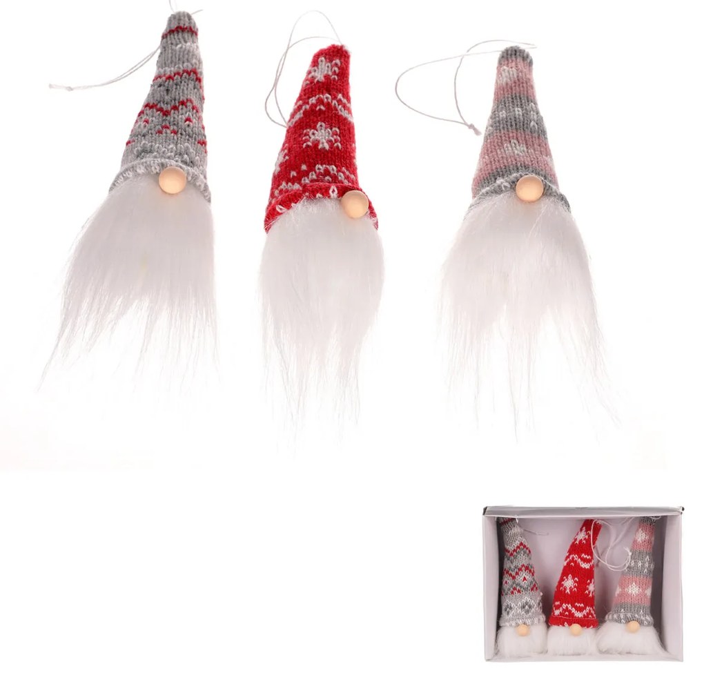 Trpaslík visiaci S/3 10cm béžový