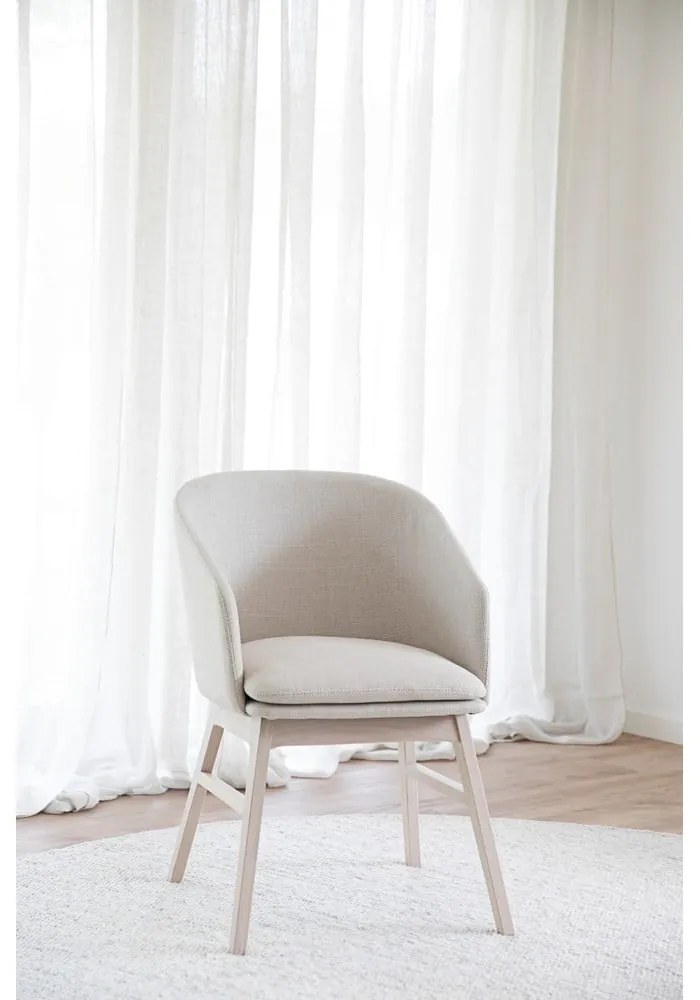 Béžové čalúnené jedálenské kreslá v súprave 2 ks Windham – Rowico