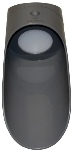 LED Solárne nástenné svietidlo so senzorom PALESA LED/1W/3,7V IP65 1800 mAh šedá