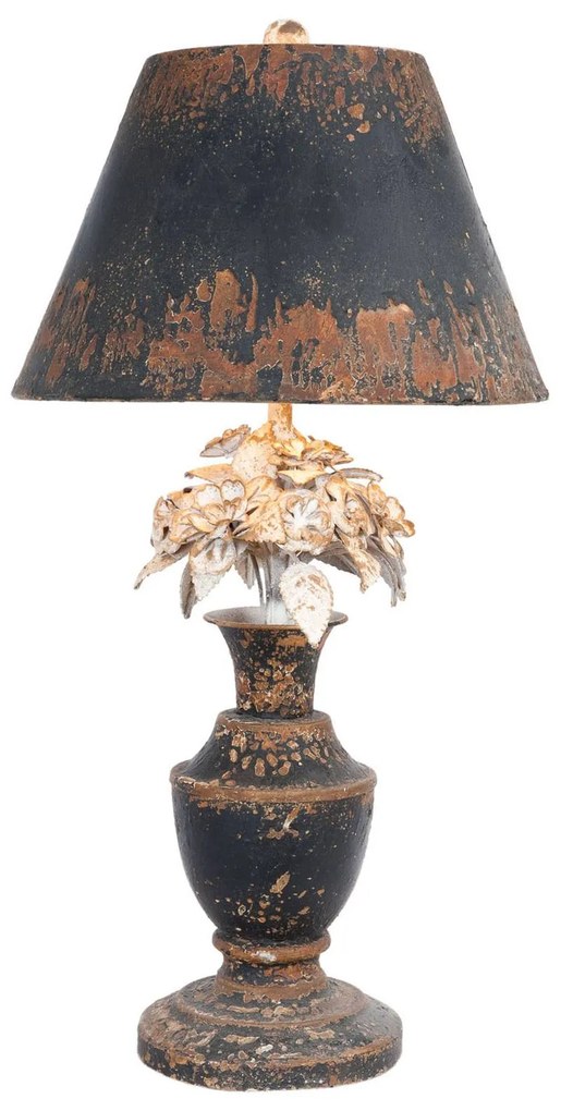 Stolná lampa 186 s kvetinovou ozdobou