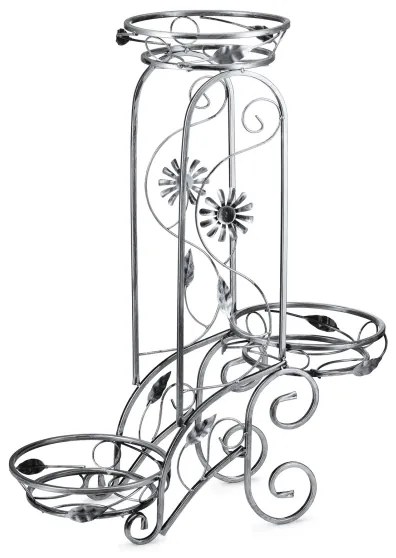 Stojan na kvety 88x65 cm strieborná