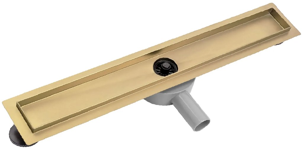 Rea Pure Neo Mirror, odtokový žľab 90 cm na vloženie dlažby, zlatá lesklá, REA-G5602