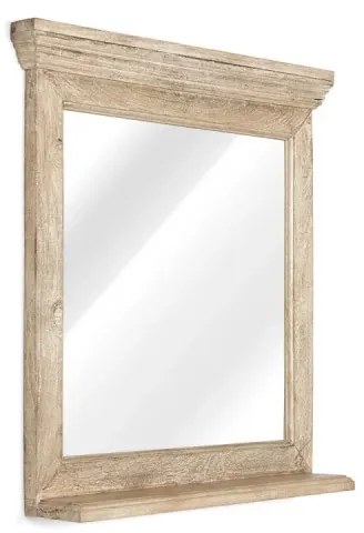 furniture-nabytek.cz - Masívne kúpeľňové zrkadlo z mangového dreva, lakované, prírodné – 73×13×78 cm