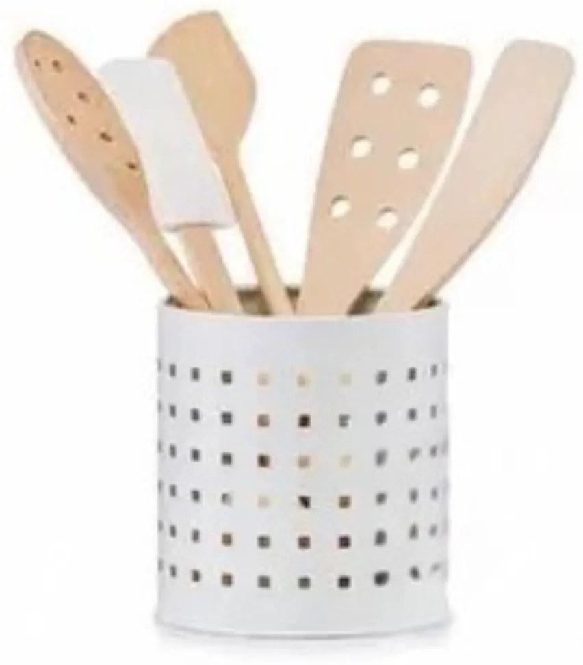 Zeller Present Stojan na kuchynské náradie a varešky, oceľový METALHOLDER - biela