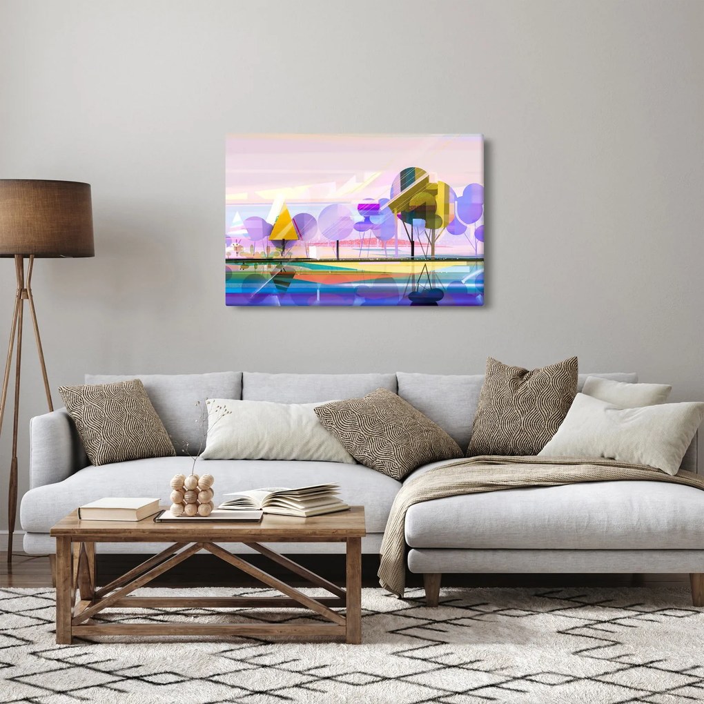 Obraz - Abstrakcia, krajina (90x60 cm)