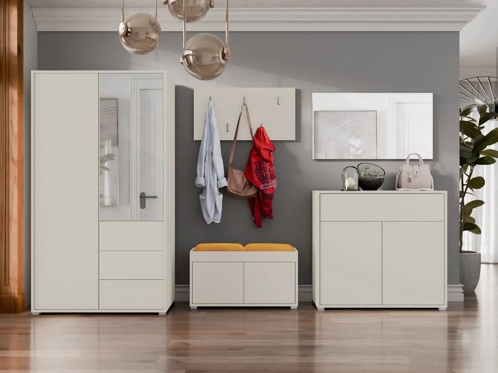 Predsieňová zostava Alekto V, Farby: dub cremona, Farba čalúnenia:: Manila 16