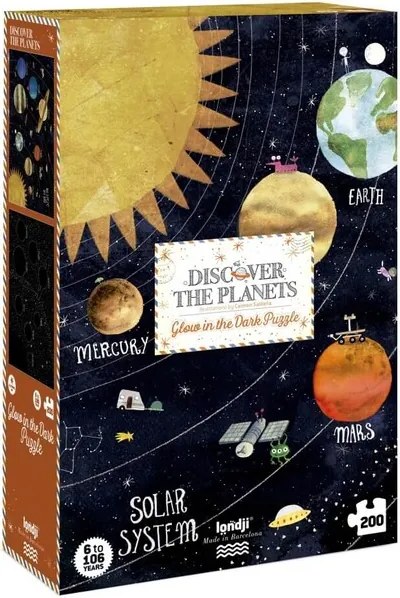 Londji Puzzle svietiace v tme 200ks Planéty