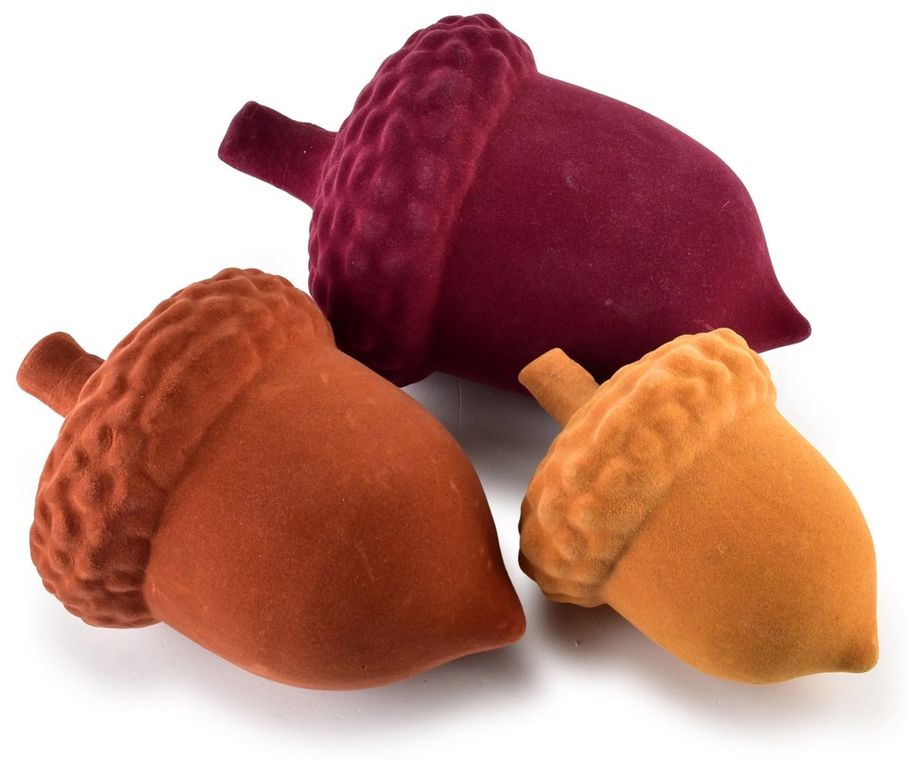 Keramická figurka žaludu MAVE 24x16 cm oranžová