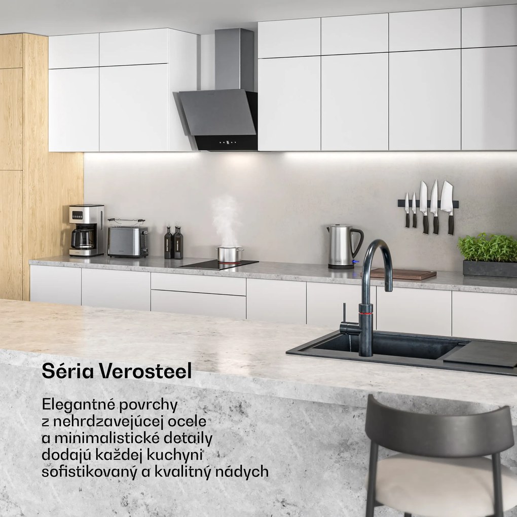 Klarstein Verosteel sklokeramická varná doska, Minimalistická, výkonná, 2 varné zóny, 3000 W, 30 cm