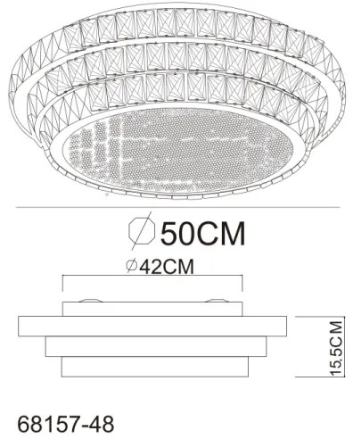 Globo 68157-48 - LED stmievateľné stropné svietidlo KLARA LED/48W/230V pr. 50 cm