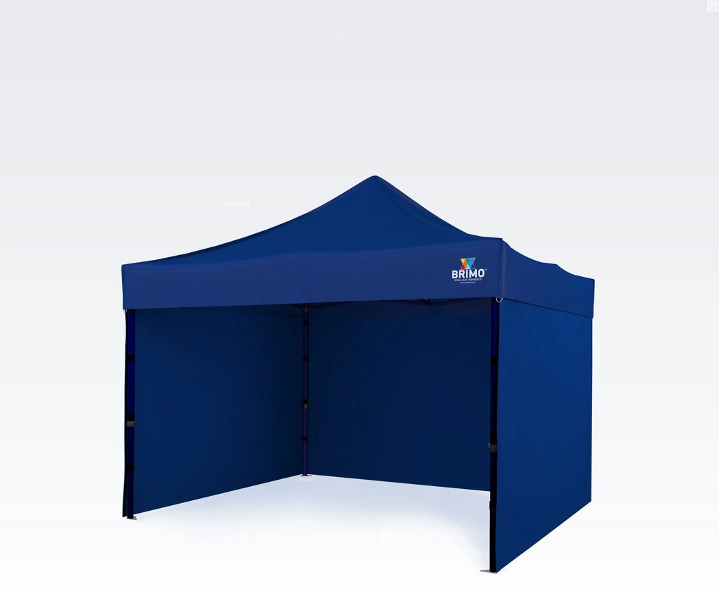 BRIMO Altánok 3x3 m Oceľový Rám s 3 Stenami: Pracovný Stan pre Remeselníkov - s 3 stenami - Modrá 22