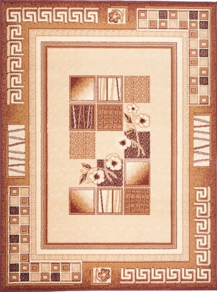 TA Koberec F742A SVETLÝ BÉŽOVÝ ATLAS PP Rozmer: 130x190 cm