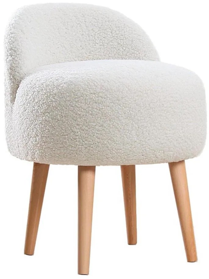 Taburet MIKI, priemer 46 cm, biela