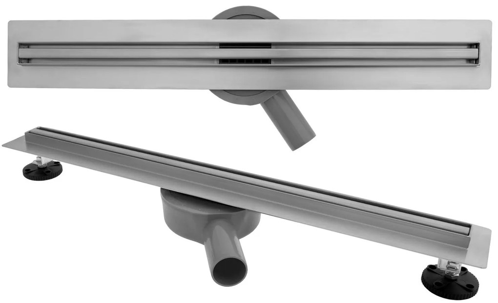 Rea Neo Slim Pro, lineárny odtokový žľab s 360stupňovým sifónom 50cm, nerez, REA-G8749