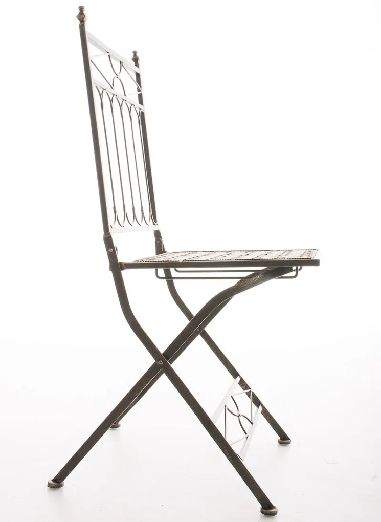 Kovová skladacia stolička Asina - Bronzová