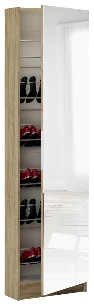 Idea Botník so zrkadlom 305097 dub 50 × 20 × 181