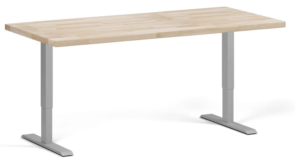 Výškovo nastaviteľný pracovný stôl do dielne, 2 motory, 1700 x 800 x 760-1230 mm, sivá podnož
