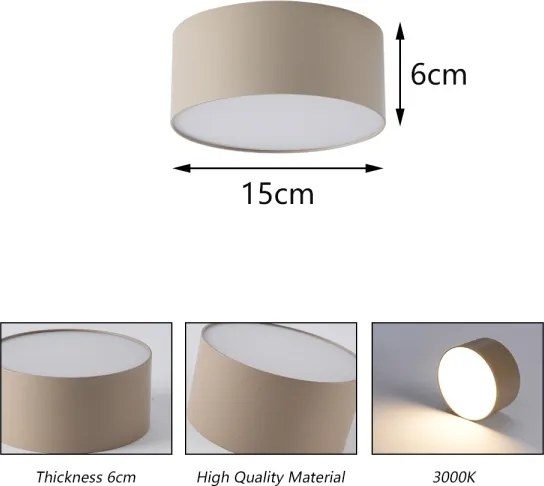 BRILAGI - LED Vonkajšie stropné svietidlo FORIS LED/20W/230V pr. 15 cm béžové IP44