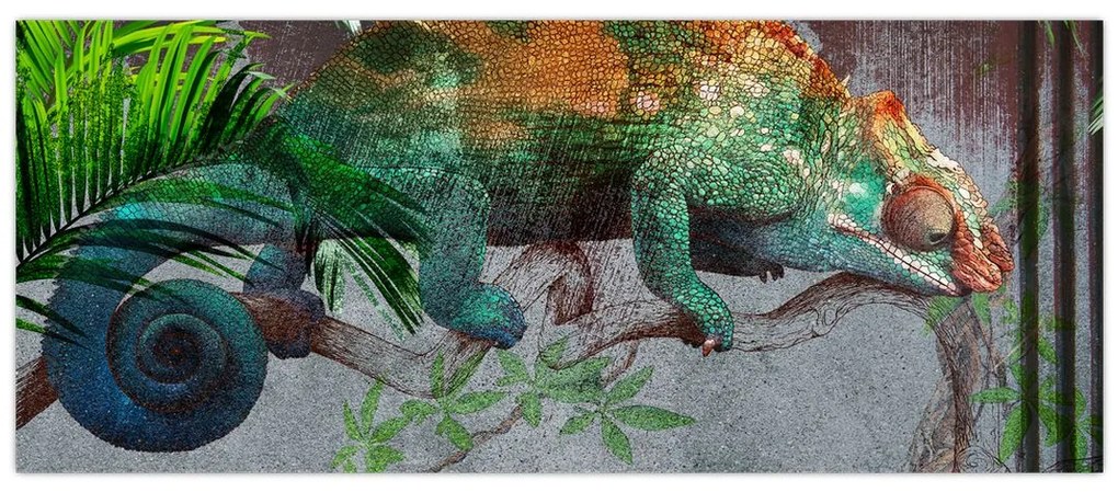 Obraz - Chameleon (120x50 cm)